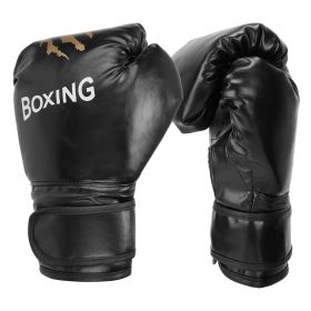 Boxing Gloves PU Leather Punching Gloves Full Finger Fighting Gloves Training Mitts for Men and Women for MMA Muay Thai Kick Boxing (Option: BoxingGloves(Adult))
